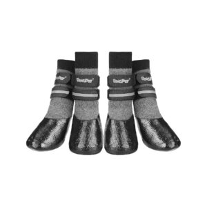 Anti-Slip Waterproof Dog Socks with Reflective Straps for All Seasons