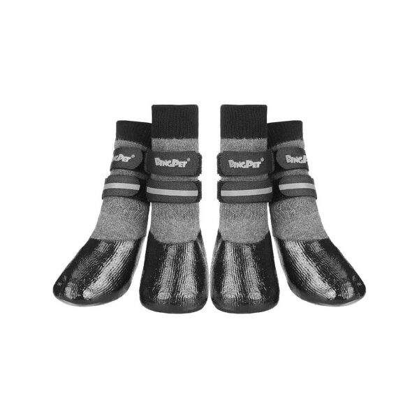 Anti-Slip Waterproof Dog Socks with Reflective Straps for All Seasons