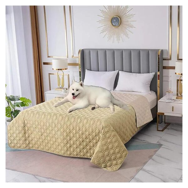 Anti Slip Waterproof Sofa Cover Yellow Large Protector for Pet Bed Mattress for Dogs Cats