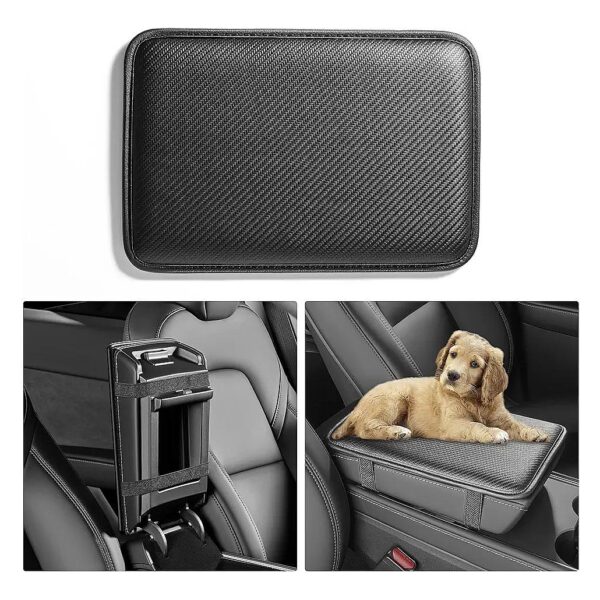 Anti-Slip and Waterproof Car Armrest Covers with Carbon Fiber PU Leather for Protection