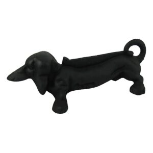 Antique Cast Iron Black Metal Dachshund Shoe Boot Scraper Decorative Door Accent