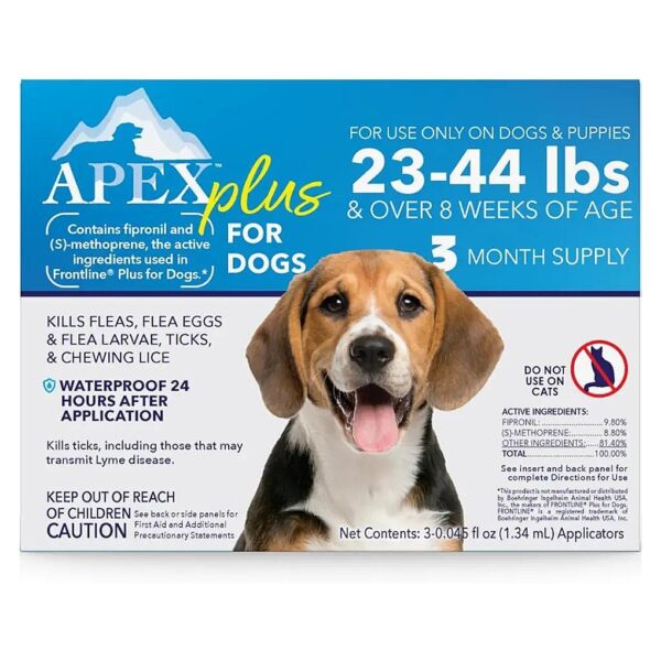 Apex Flea and Tick Prevention for Medium Dogs - Effective 3-Month Supply