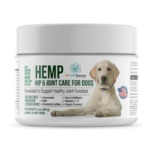 Approximately 120 Hemp Chews for Dog Joint and Hip Supplements