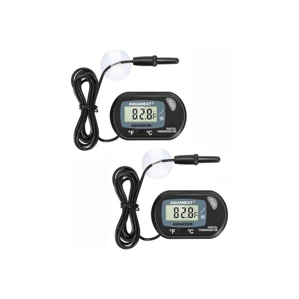 Aquarium Thermometer 2 Pack for Freshwater Saltwater and Brackish Water