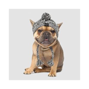 Argylic Fiber Dog Knitted Hat with Soft and Touchable Pet Headwear for Medium-Sized Dogs