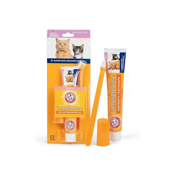 Arm and Hammer for Pets Enzymatic Toothpaste and Toothbrush Kit for Cats and Kittens