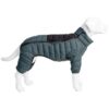 ArmyGreen M Size Four-Legged Waterproof Dog Winter Coat with Adjustable Chest Straps