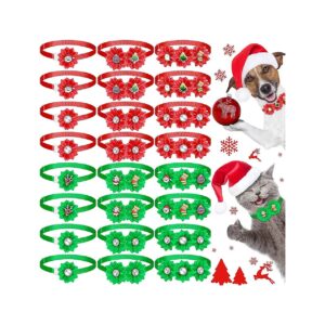 Artificial Diamond Flower Appliques Christmas Dog Flower Collars for Elegant Pet Fashion