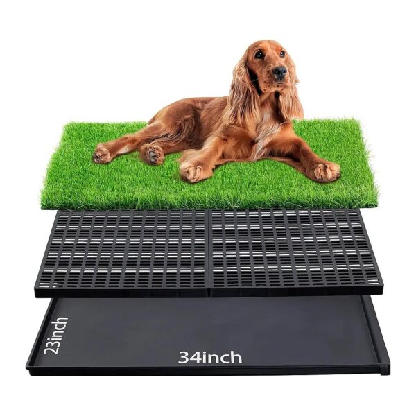 Artificial Dog Grass Pee Pads with Reusable and Washable Tray for Pet Training