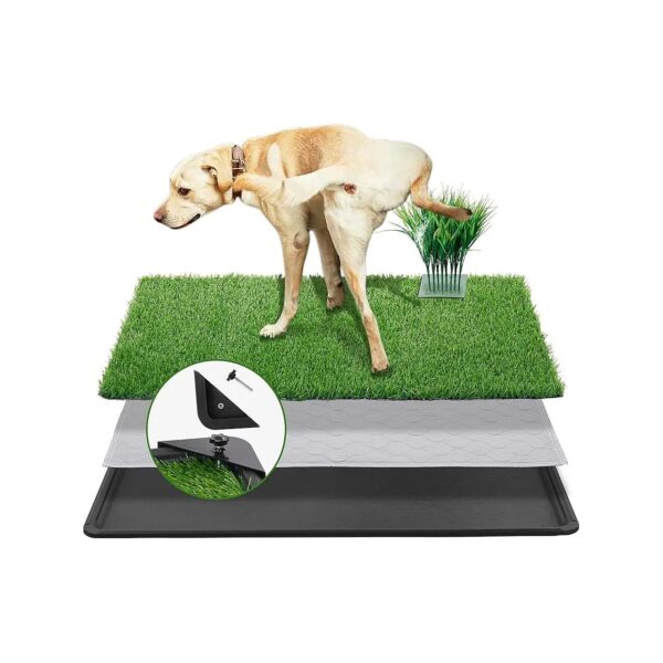 Artificial Grass Dog Potty Pad with Tray for Medium and Large Dogs