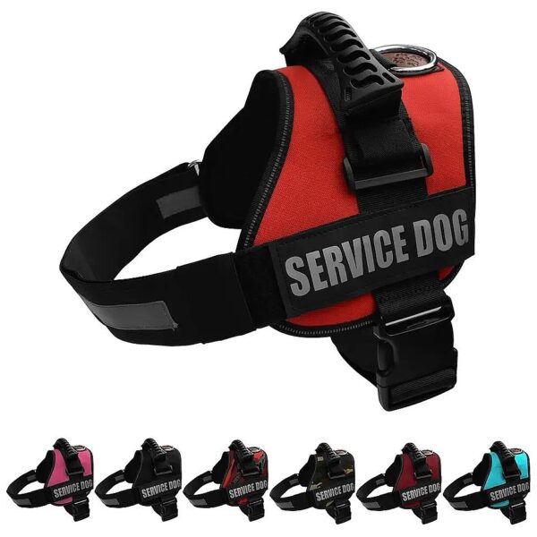 Assistance Dog Jacket with Durable Nylon and Sturdy Handle for Secure Leash Attachment