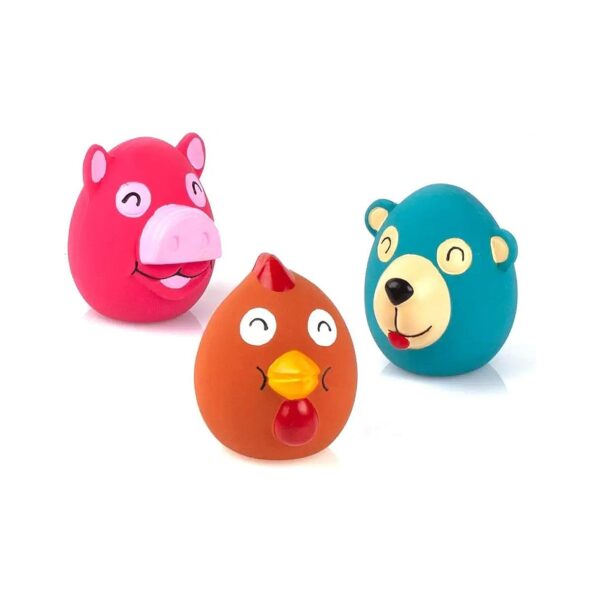 Assorted Color Cute Face Squeak Latex Dog Toy for Small Dogs Play