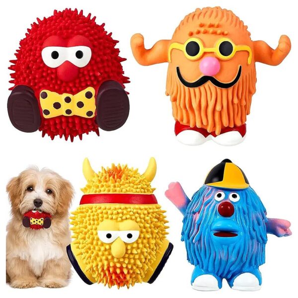 Assorted Color Latex Dog Squeaky Toys with Squeakers for Puppies