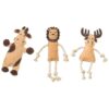 Assorted Leather Animal Toys for Dogs with Durable Construction and Real Leather Material