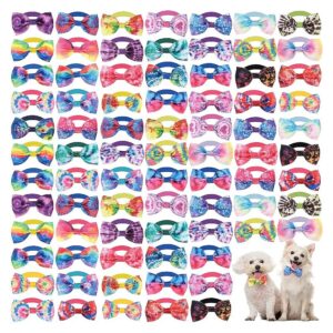 Assorted Pattern Dog Bowtie for Small Medium Dog Pet Photography Grooming Party