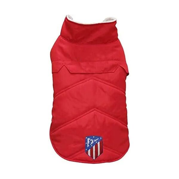 Atletico de Madrid Sheepskin Collar Dog Coat Size Small