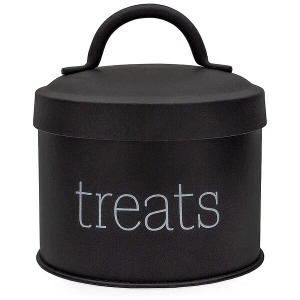 AuldHome Style Small Pet Treat Container Black