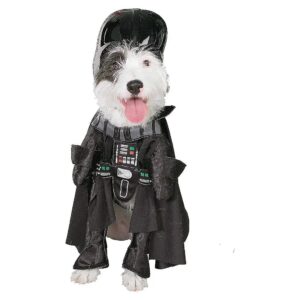 Authentic Darth Vader Pet Costume with Detailed Helmet and Jumpsuit