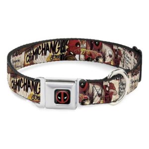 Authentic Marvel Cartoon Dog Collar with Seatbelt Buckle 15 to 26 Inches Wide