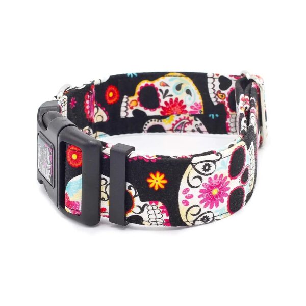 Authentic Mexican Day of the Dead Sugar Skull Dog Buckle Collar