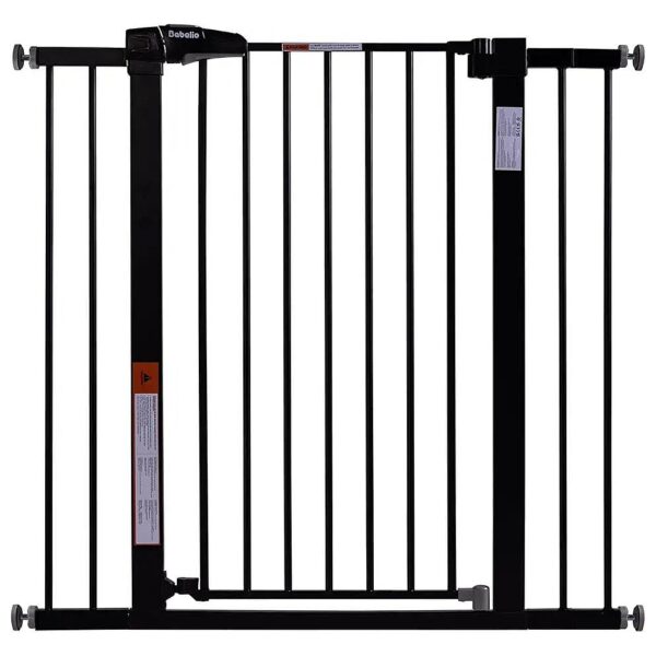 Auto-Close Metal Baby Gate for Stairways and Doorways with Easy Installation