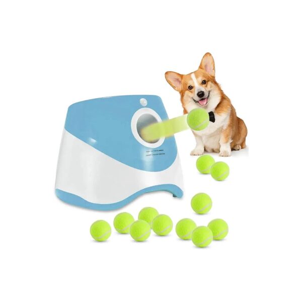 Automatic Dog Ball Thrower for Small Dogs with 12 Tennis Balls and Easy Use