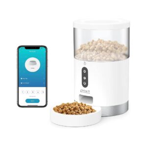 Automatic Pet Feeder for Cats and Dogs with Dual Power Supply and Voice Recorder