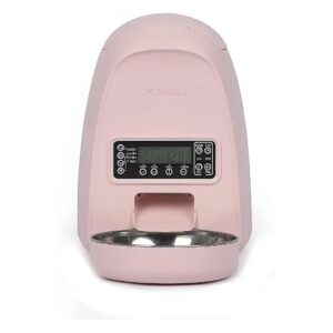 Automatic Pet Feeder with Timed Dispense and Voice Recording for Small Medium Dogs Cats