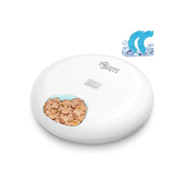 Automatic Pet Feeding for Cats and Small Dogs with 6 Meal Compartments and Smart Timer