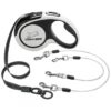 Automatic Retractable Double Dog Leash for Large and Medium Dogs