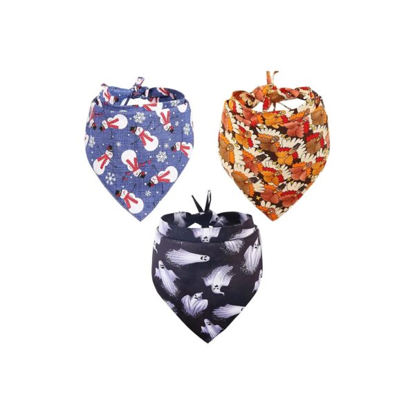 Autumn Reversible Triangle Bibs Scarf Accessories for Dogs and Cats