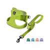 Avocado Green Puppy Harness with Leash Set for Small Dogs with Safety Lock