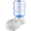 BPA-Free Automatic Pet Water Dispenser for Cats and Dogs, 1 Gallon Capacity, Grey Plastic