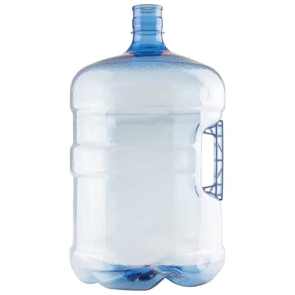 BPA Free PET 5 Gallon Blue Reusable Water Bottle with Integrated Handle