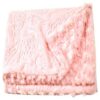 Baby Pink Faux Fur Dog Blanket Machine Washable Faux Fur Modern Style