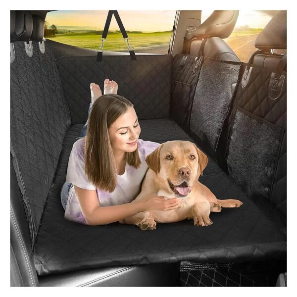 Backseat Car Seat Cover for Dogs with Durable Oxford Cloth and Skid-Proof Base