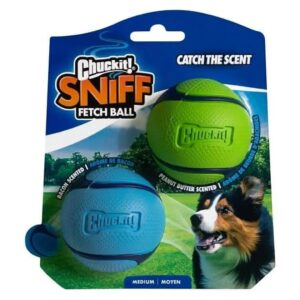 Bacon and Peanut Butter Scented Rubber Dog Fetch Balls - Durable and High Bounce