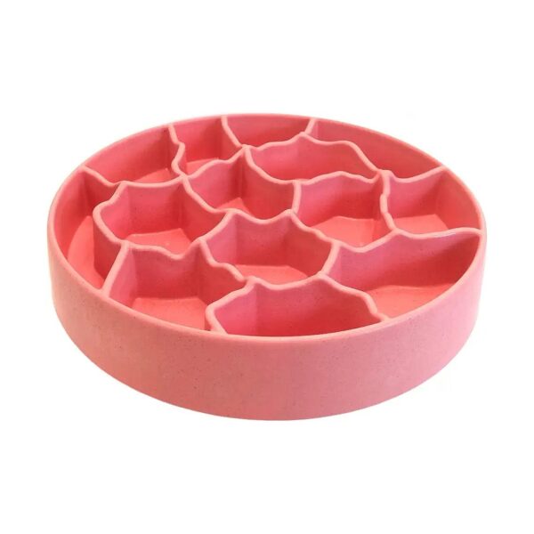 Bamboo Fiber Polypropylene Slow Feeder Bowl for Small to Medium Size Dogs and Cats