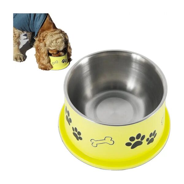 Banana Yellow Dog Bowl for Small to Medium Long Eared Dogs