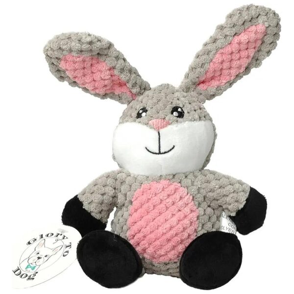 Barnyard Rabbit Plush Toy with Soft Pineapple Weave Fabric and Polyester Fill