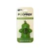 Based Green Dog Poop Bag Dispenser with Convenient Clip-On Design and Unscented Material