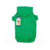 Basic Green Hoodie for Dogs with Kangaroo Pocket and Ribbed Sleeves