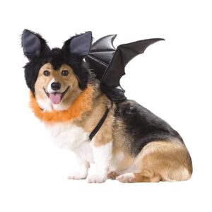 Bat Dog Costume X-Small with Foam Wings and Feather Trim