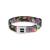 Batgirl Print Dog Collar with Adjustable 5" Wide Strap and Secure Seatbelt Buckle