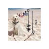 Beach Dog Anchor Stake Heavy Duty Black Iron Ground Anchor for Peaceful Pet Experience