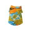 Beach Inspired Coconut Tree Printed Dog Shirt in Yellow Medium Size for Comfortable Wear