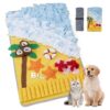 Beach Theme Sniffing Training Activity Mat for All Dog Breeds at Home, Easy to Wash