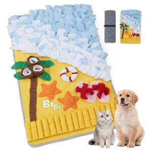 Beach Theme Sniffing Training Activity Mat for All Dog Breeds at Home, Easy to Wash