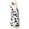 Beautiful Dalmatian Print Polyester Pet Hoodie for Small to Medium Dogs Winter Coat