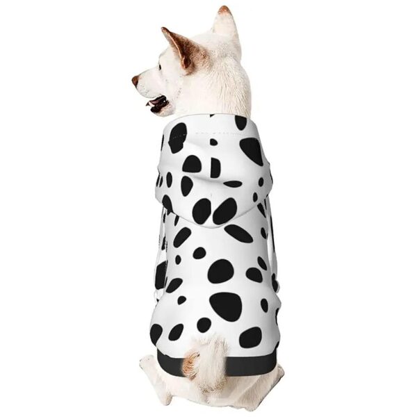 Beautiful Dalmatian Print Polyester Pet Hoodie for Small to Medium Dogs Winter Coat